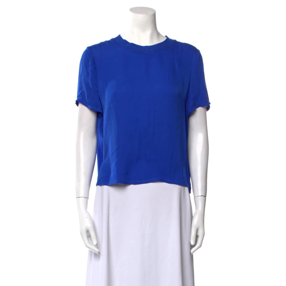 Alice + Olivia Vibrant Blue Short Sleeve Top